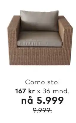 Skeidar Como stol tilbud