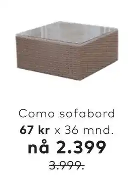 Skeidar Como sofabord tilbud
