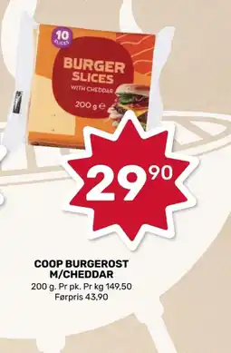 Coop Marked Coop burgerost m/cheddar tilbud
