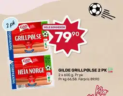 Coop Marked Gilde grillpølse 2 pk tilbud