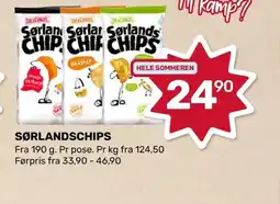 Coop Marked Sørlandschips tilbud