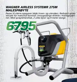 Coop Byggmix Wagner airless systemr 275m malesprøyte tilbud
