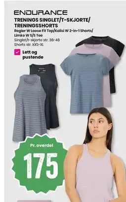 Sport Outlet ENDURANCE TRENINGS SINGLET/T-SKJORTE tilbud