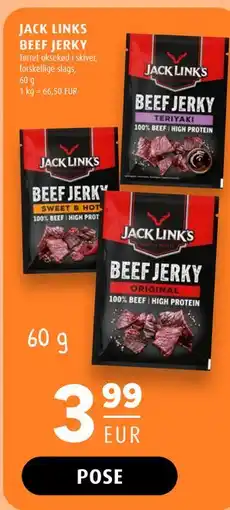 Scandinavian Park JACK LINKS BEEF JERKY, EUR 3.99 tilbud