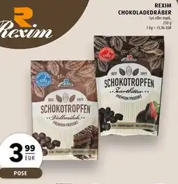 Scandinavian Park REXIM CHOKOLADEDRÅBER, EUR 3.99 tilbud