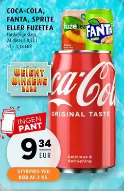 Scandinavian Park COCA-COLA, FANTA, SPRITE ELLER FUZETEA, EUR 9.34 tilbud