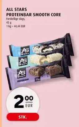 Scandinavian Park ALL STARS PROTEINBAR SMOOTH CORE, EUR 2 tilbud