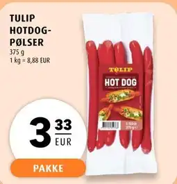 Scandinavian Park TULIP HOTDOGPØLSER, EUR 3.33 tilbud