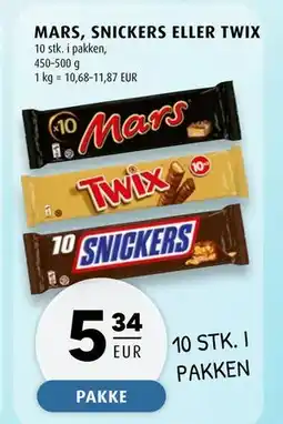 Scandinavian Park MARS, SNICKERS ELLER TWIX, EUR 5.34 tilbud