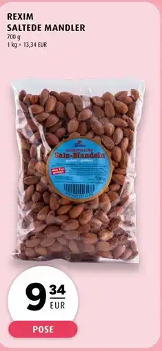 Scandinavian Park REXIM SALTEDE MANDLER, EUR 9.34 tilbud