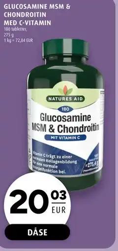 Scandinavian Park GLUCOSAMINE MSM & CHONDROITIN MED C-VITAMIN, EUR 20.03 tilbud