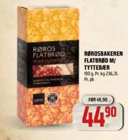 Coop Obs RØROSBAKEREN Flatbrød m/ tyttebær tilbud