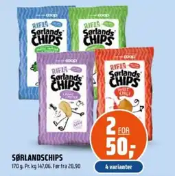Coop Obs Sørlandschips tilbud