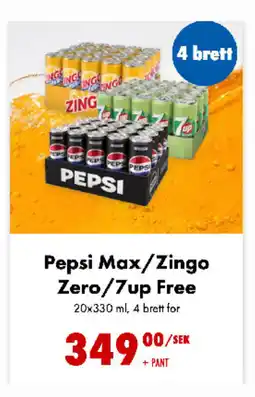 Nordby Supermarket Pepsi Max/Zingo Zero/7up Free tilbud
