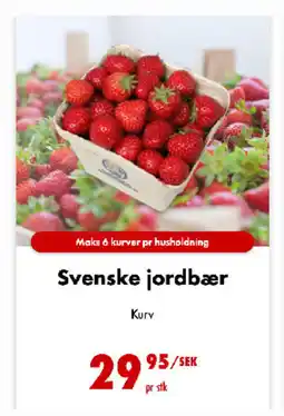 Nordby Supermarket Svenske jordbær tilbud