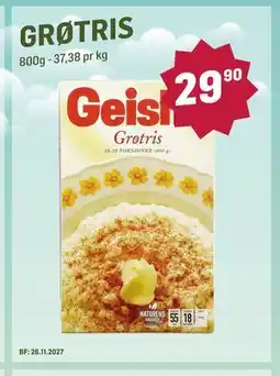 Holdbart GRØTRIS tilbud