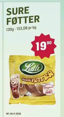 Holdbart SURE FØTTER tilbud