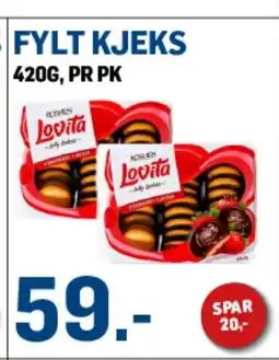 Price Lagerbutikk Fylt kjeks tilbud