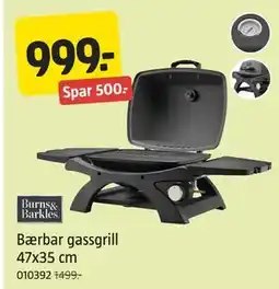 Jula Bærbar gassgrill 47x35 cm tilbud