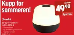 Jula Bærbar bordlampe 160 lm 2700 K, Medlemspris tilbud