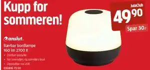 Jula Bærbar bordlampe 160 lm 2700 K, Medlemspris tilbud