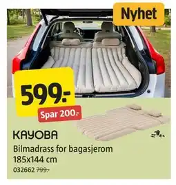 Jula KAYOBA Bilmadrass for bagasjerom 185x144 cm tilbud