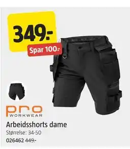 Jula Arbeidsshorts dame tilbud
