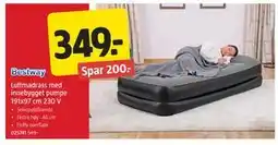 Jula Bestway Luftmadrass med innebygget pumpe 191x97 cm 230 V tilbud