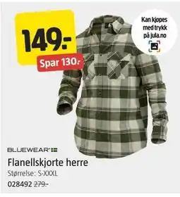 Jula Flanellskjorte herre tilbud