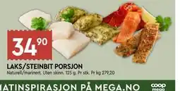 Coop Mega LAKS/STEINBIT PORSJON tilbud