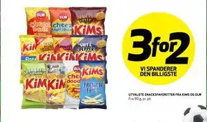 UTVALGTE SNACKSFAVORITTER FRA KIMS OG OLW