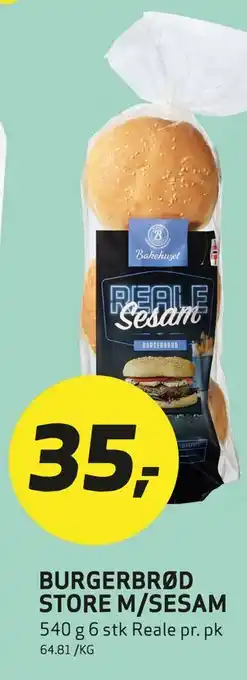 Bunnpris BURGERBRØD STORE M/SESAM tilbud