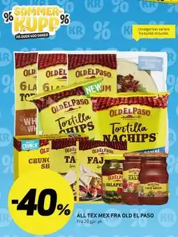 Bunnpris ALL TEX MEX FRA OLD EL PASO tilbud