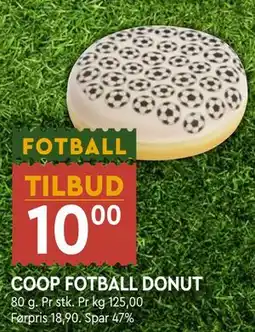 Coop Mega COOP FOTBALL DONUT tilbud
