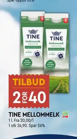 Coop Mega TINE MELLOMMELK tilbud