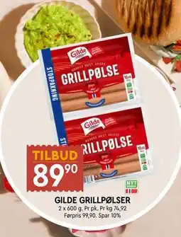 Coop Mega GILDE GRILLPØLSER tilbud