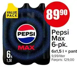 Spar Pepsi Max 6-pk tilbud