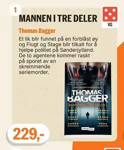 Ark Bokhandel MANNEN I TRE DELER tilbud