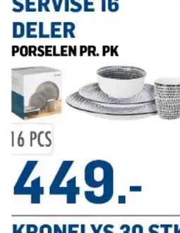 Price Lagerbutikk Servise 16 deler tilbud