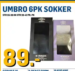 Price Lagerbutikk Umbro 6pk sokker tilbud