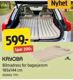 Jula Kayoba bilmadrass for bagasjerom tilbud