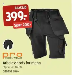 Jula Arbeidsshorts for menn tilbud