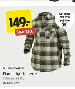 Jula BLUEWEAR Flanellskjorte herre tilbud