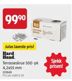 Jula Head terrasseskrue 500-pk tilbud