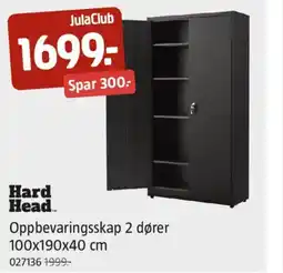 Jula Hard Head Oppbevaringsskap 2 dører tilbud