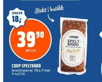Coop Obs Coop speltbrød tilbud