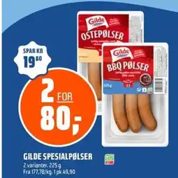Coop Obs Gilde spesialpølser tilbud