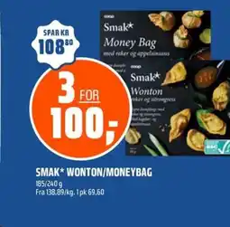 Coop Obs Smak wonton/moneybag tilbud