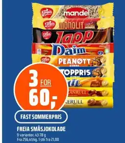 Coop Obs Freia småsjokolade tilbud