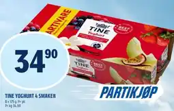 Coop Obs Tine yoghurt 4 smaker tilbud